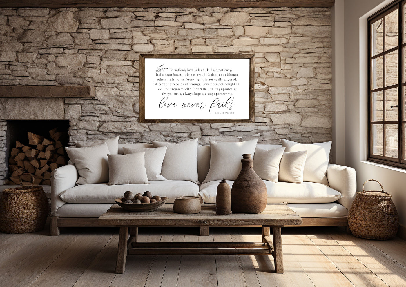 Love Is Patient Love Is Kind Sign - Mulberry Market Designs