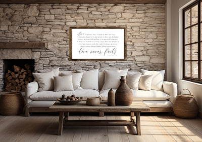 Love Is Patient Love Is Kind Sign - Mulberry Market Designs