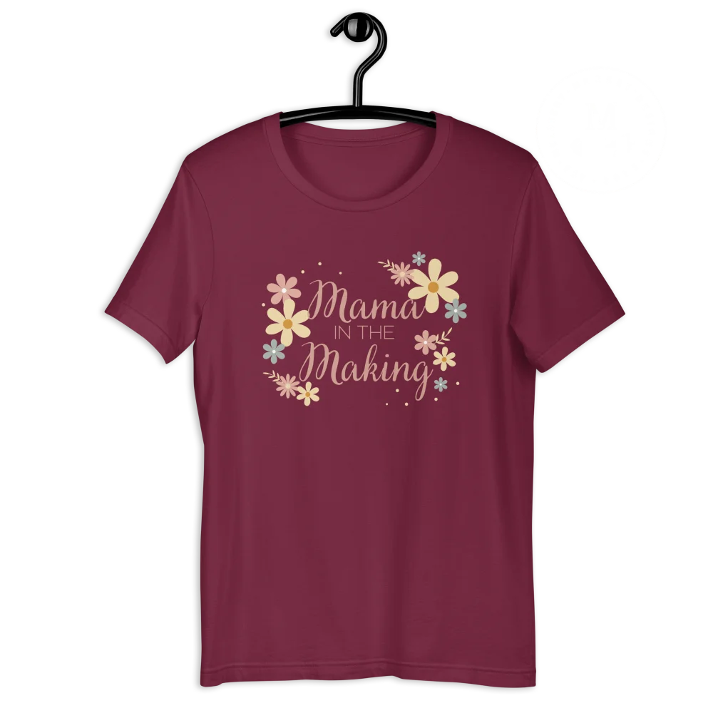 Mama In The Making Shirt Maroon / 3Xl