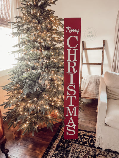 Merry Christmas Leaning Porch Sign - Mulberry Market Designs