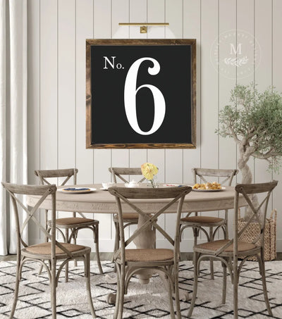 Number Farmhouse Sign