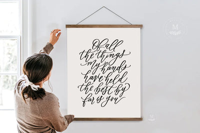 Of All The Things My Hands Have Held Nursery Canvas Wall Decor Hanging