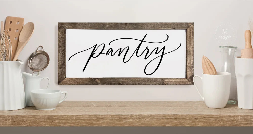 Pantry Kitchen Farmhouse Sign Wood Framed Sign