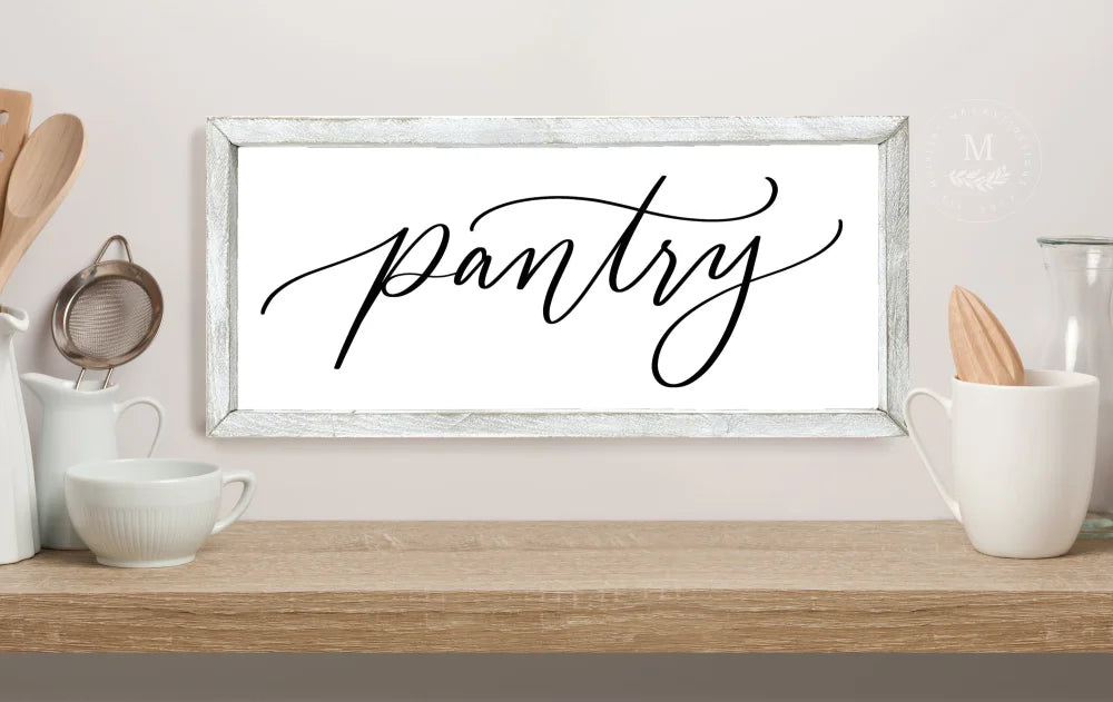 Pantry Kitchen Farmhouse Sign Wood Framed Sign