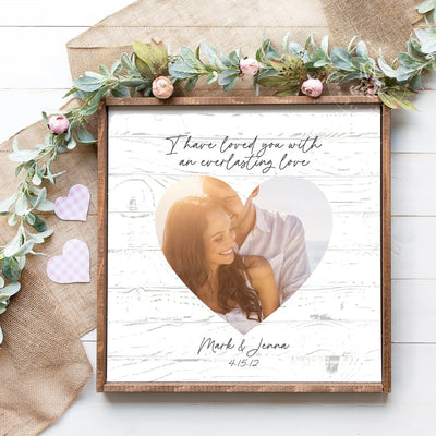 Personalized Couples Photo Sign