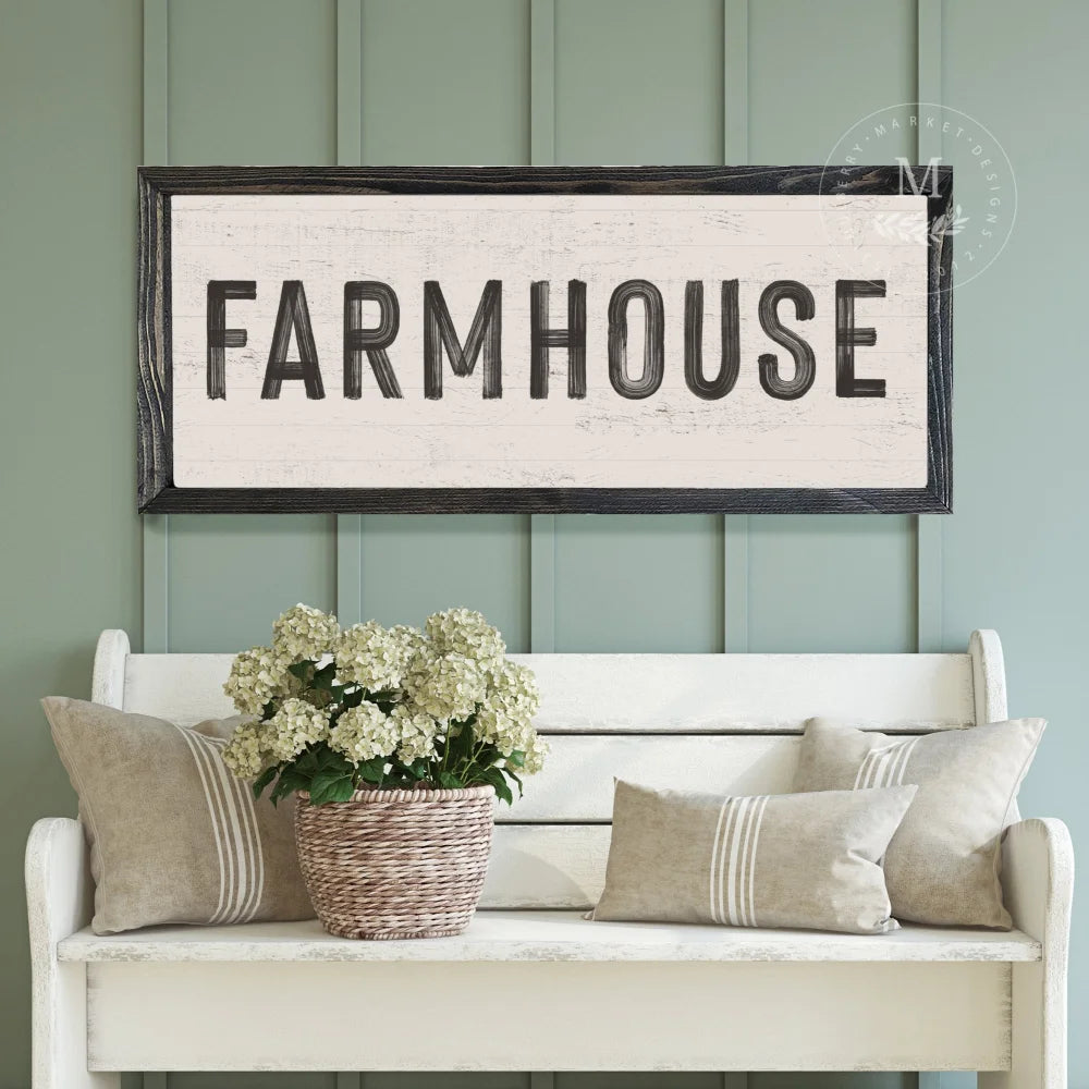 Personalized Distressed Farmhouse Sign | Create Your Design Wood Framed Sign