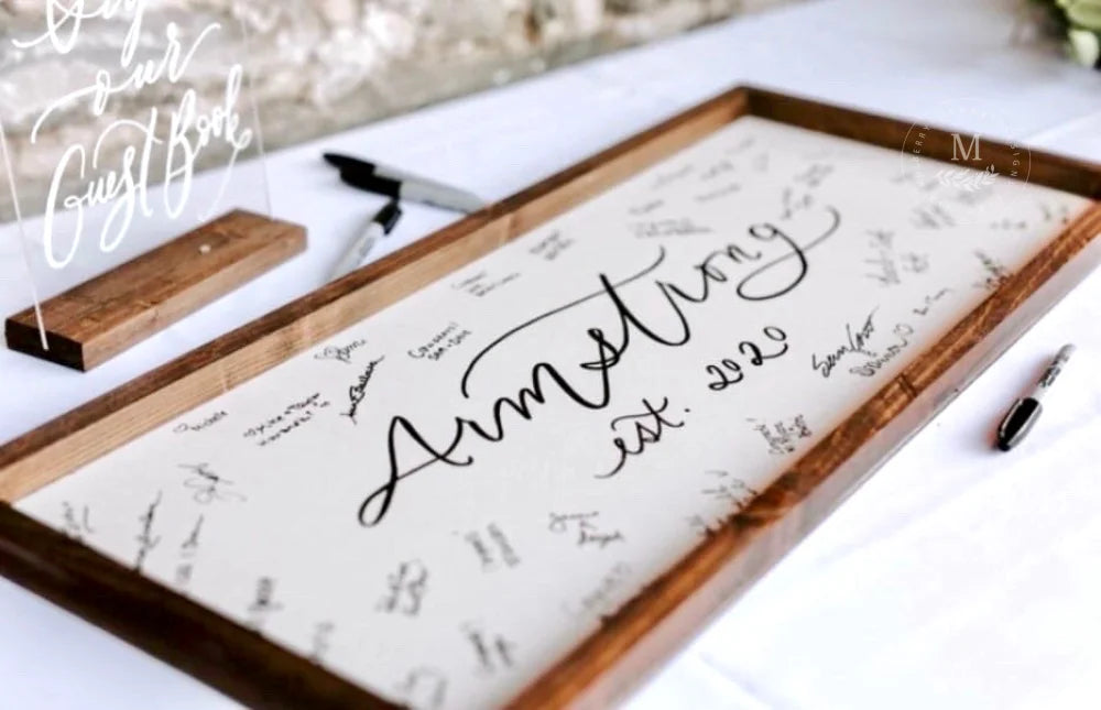 Personalized Guest Book Family Name Sign