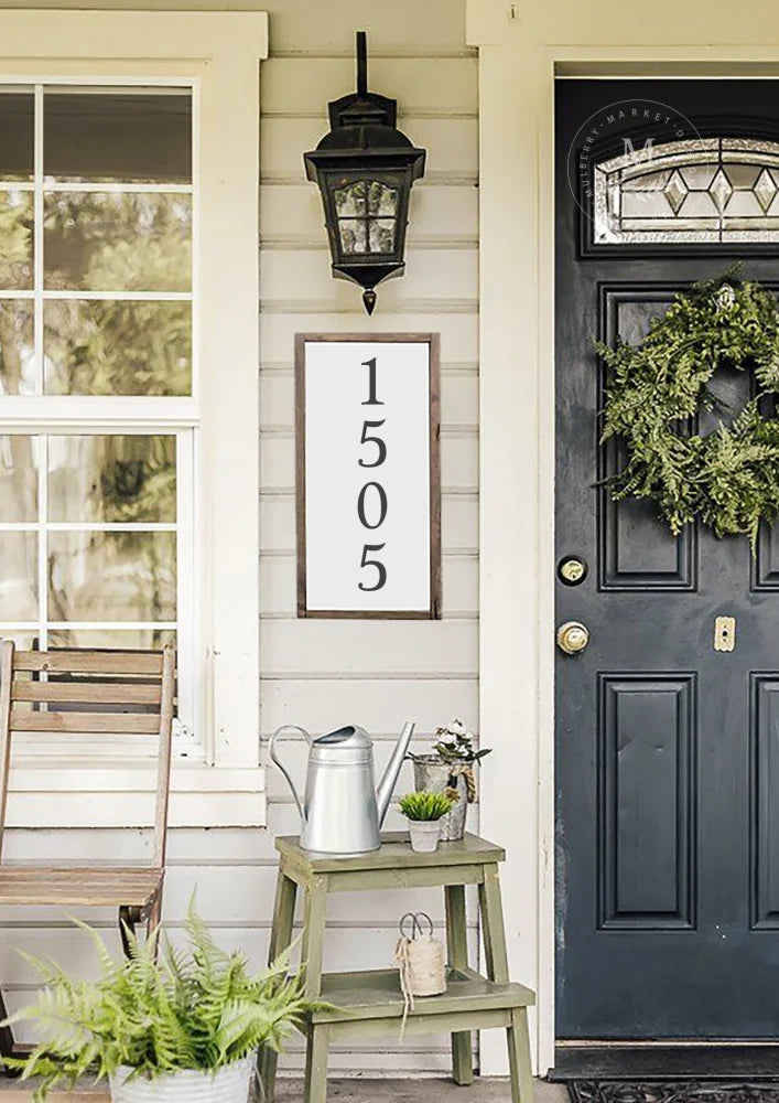 Personalized House Number | Wood Framed Sign