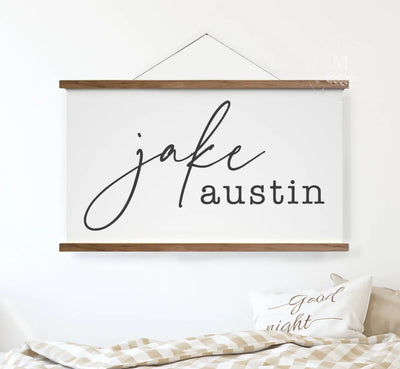 Personalized Name Tapestry Canvas Wall Decor Hanging