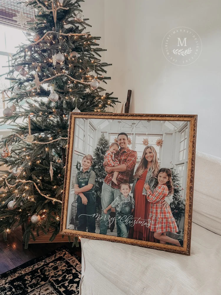 Custom Christmas Family Photo Wall Sign