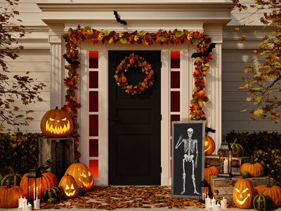 Skeleton Halloween Sign | Wood Framed Sign - Mulberry Market Designs