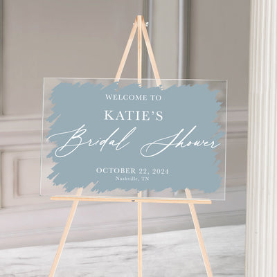 Acrylic Bridal Shower Sign - Custom Wedding Reception Sign - Mulberry Market Designs