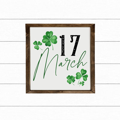 St Patricks Day Sign | 17 March - Mulberry Market Designs