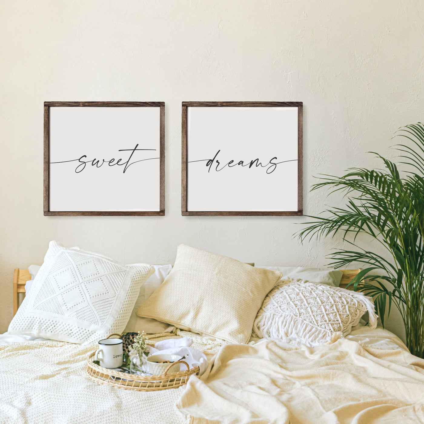 Sweet Dreams Signs | Wood Farmhouse Bedroom Signs - Mulberry Market Designs