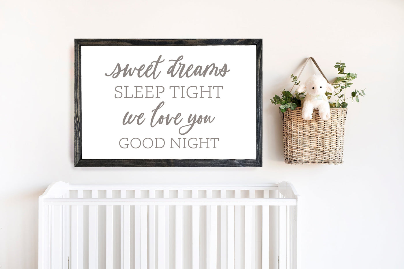 Sweet Dreams Sleep Tight Baby Nursery Sign - Mulberry Market Designs
