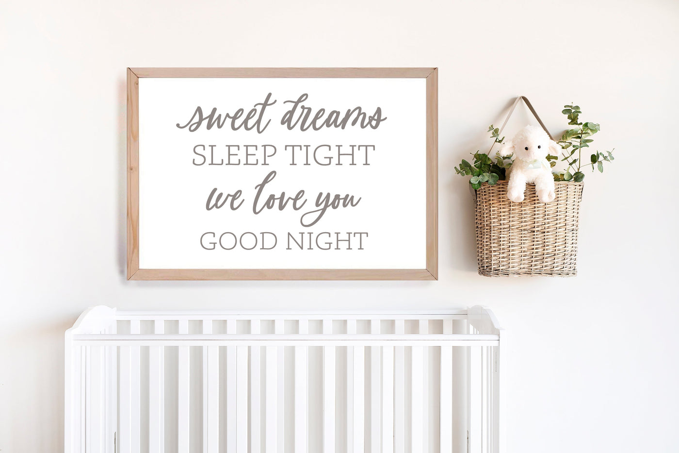 Sweet Dreams Sleep Tight Baby Nursery Sign - Mulberry Market Designs