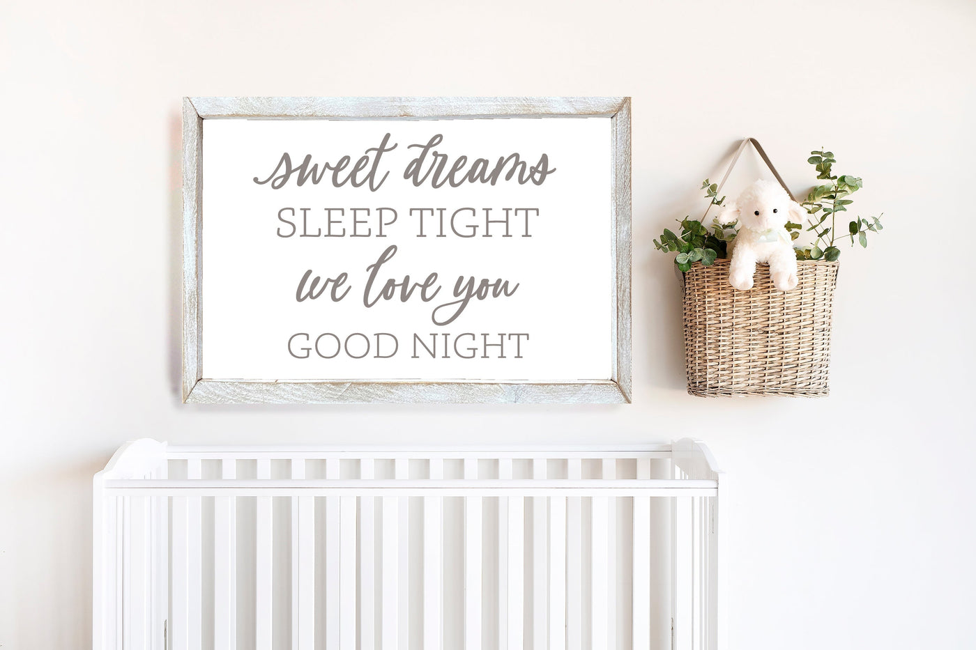 Sweet Dreams Sleep Tight Baby Nursery Sign - Mulberry Market Designs