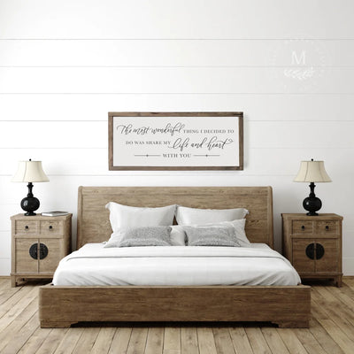 The Most Wonderful Thing Wood Bedroom Sign Home Decor
