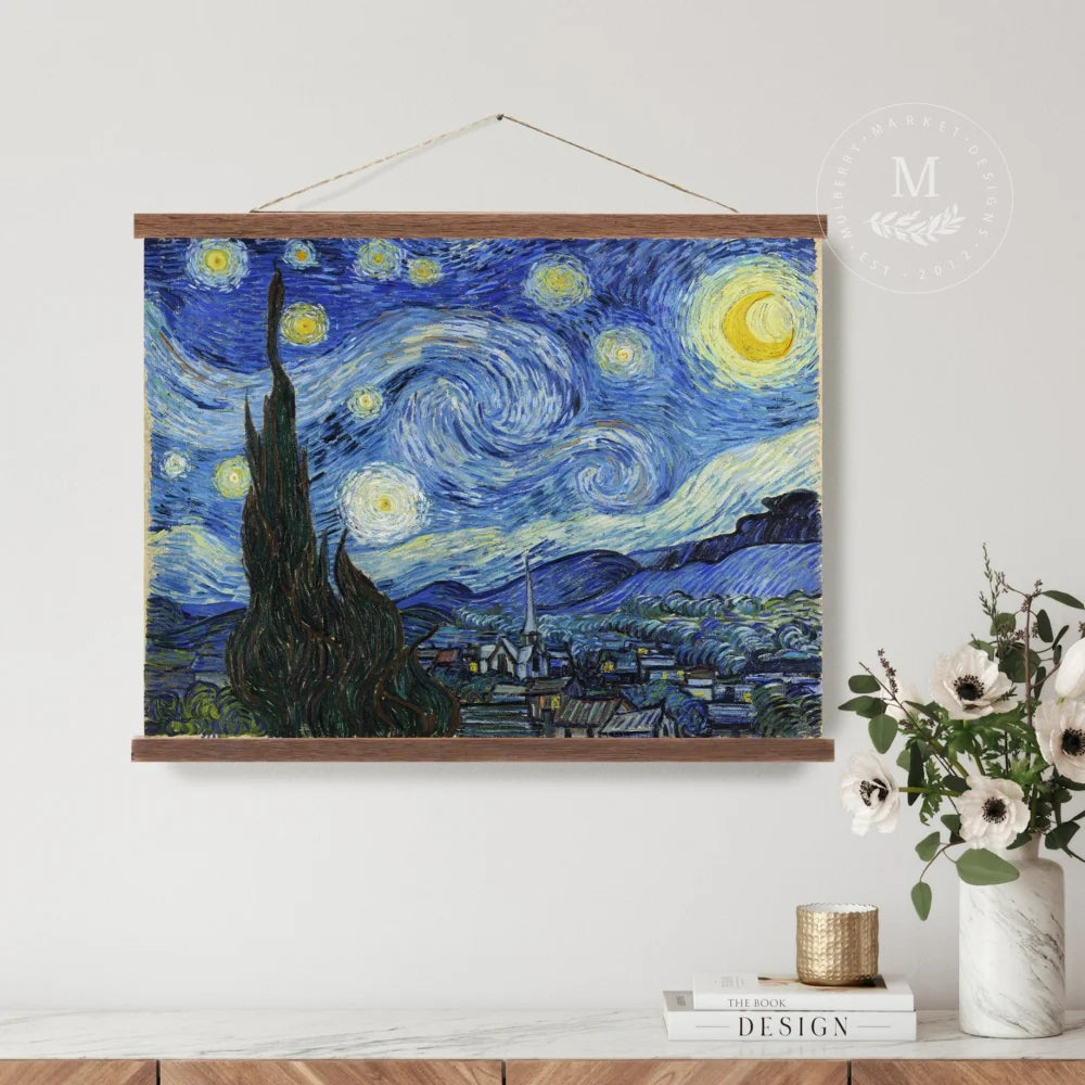 Van Gogh Starry Night Vintage Wall Art Hanging Canvas