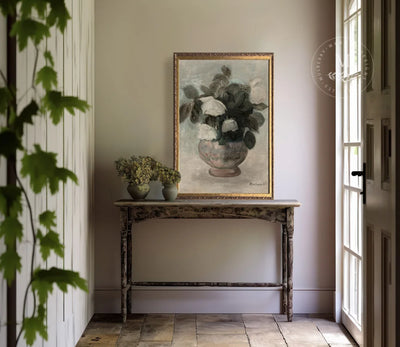 Vintage Art Cottage Roses | Spring Collection Wood Framed Sign