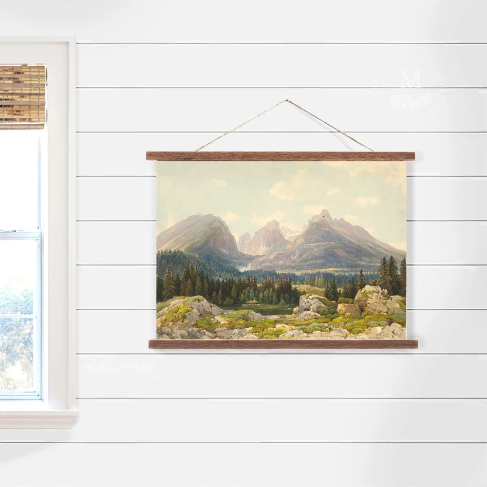 Vintage Tatra Mountain Canvas Wall Art Hanging
