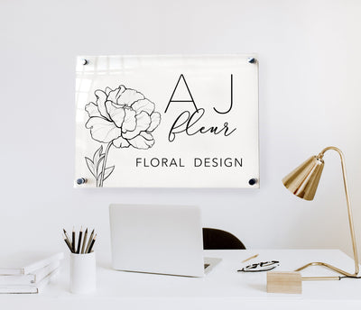Sign for Business | Acrylic Logo Sign - Mulberry Market Designs