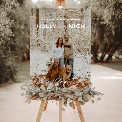 Custom Photo Wedding Welcome Sign - Mulberry Market Designs