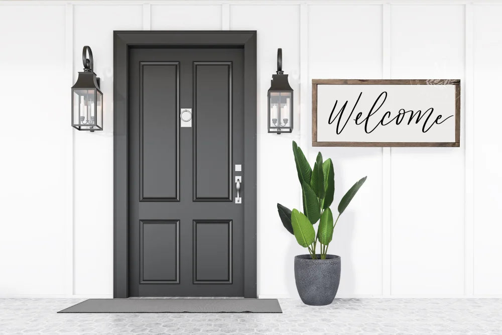Welcome Farmhouse Wood Framed Sign