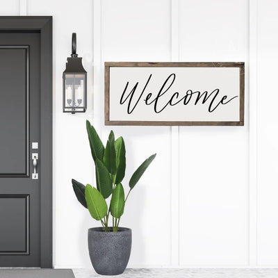 Welcome Farmhouse Wood Framed Sign