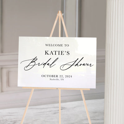 Acrylic Bridal Shower Sign - Custom Wedding Reception Sign - Mulberry Market Designs