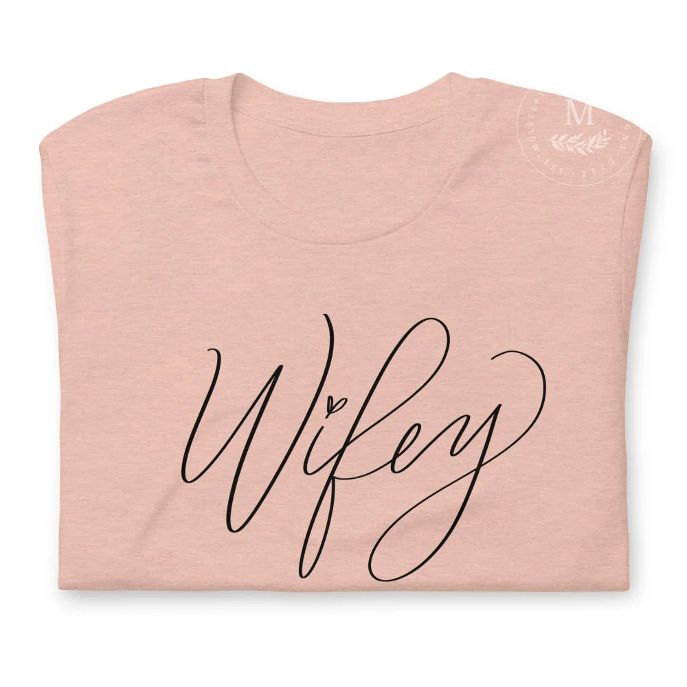 Wifey T-Shirt Heather Prism Peach / Xs