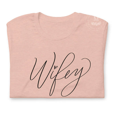 Wifey T-Shirt Heather Prism Peach / Xs