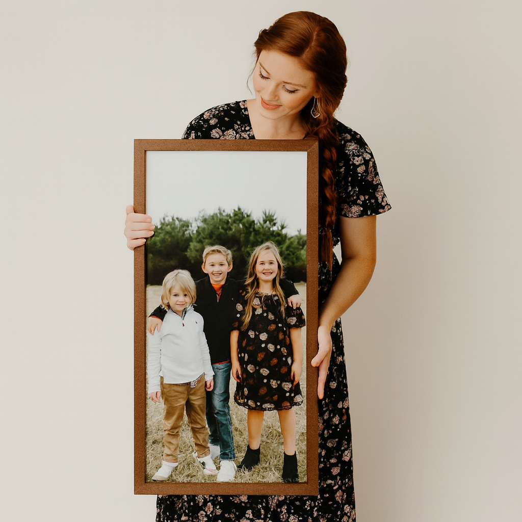 Custom Wood Framed Photo Sign