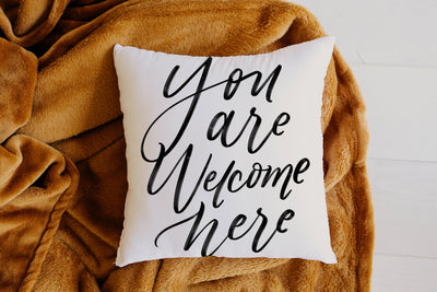 You Are Welcome Here Pillow - Mulberry Market Designs